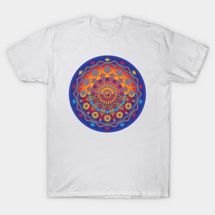 Vivid Floral Mandala T-Shirt